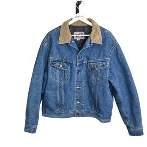 Lee Storm Rider Blanket Lined Trucker Jacket, Denim, Vintage, Button Up, 46/ XL